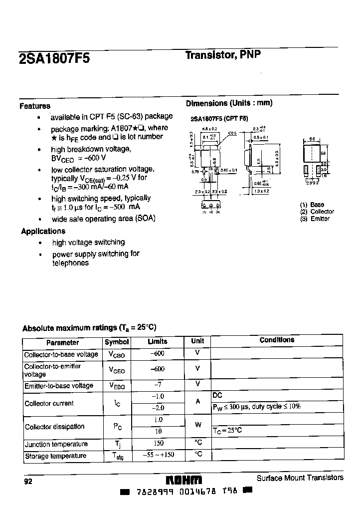 2SA1807F5N_2862744.PDF Datasheet