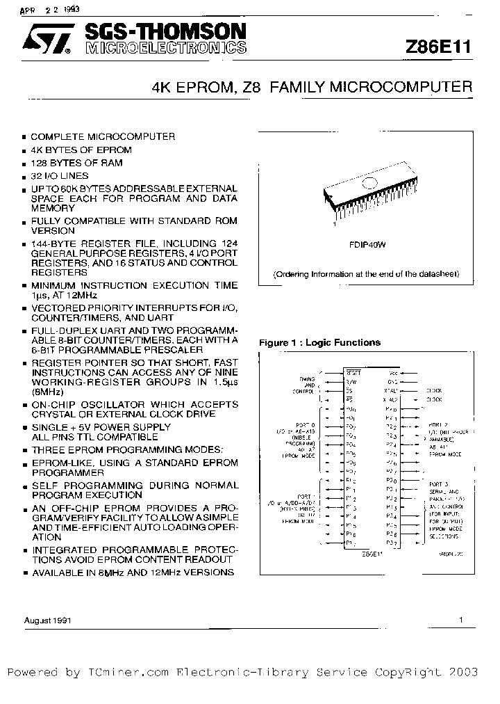 Z86E11AF1_2882412.PDF Datasheet