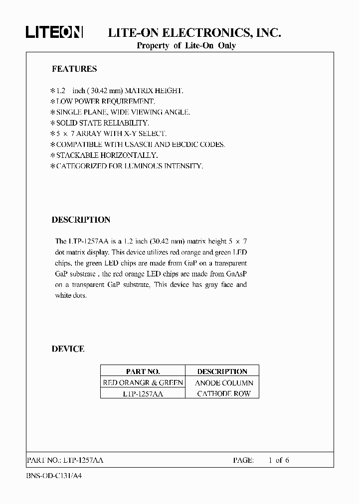 LTP-1257AA_2882742.PDF Datasheet