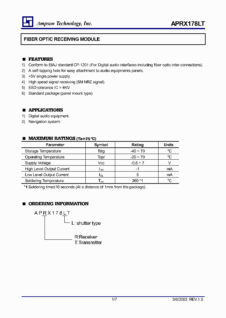 APRX178LT_2884283.PDF Datasheet