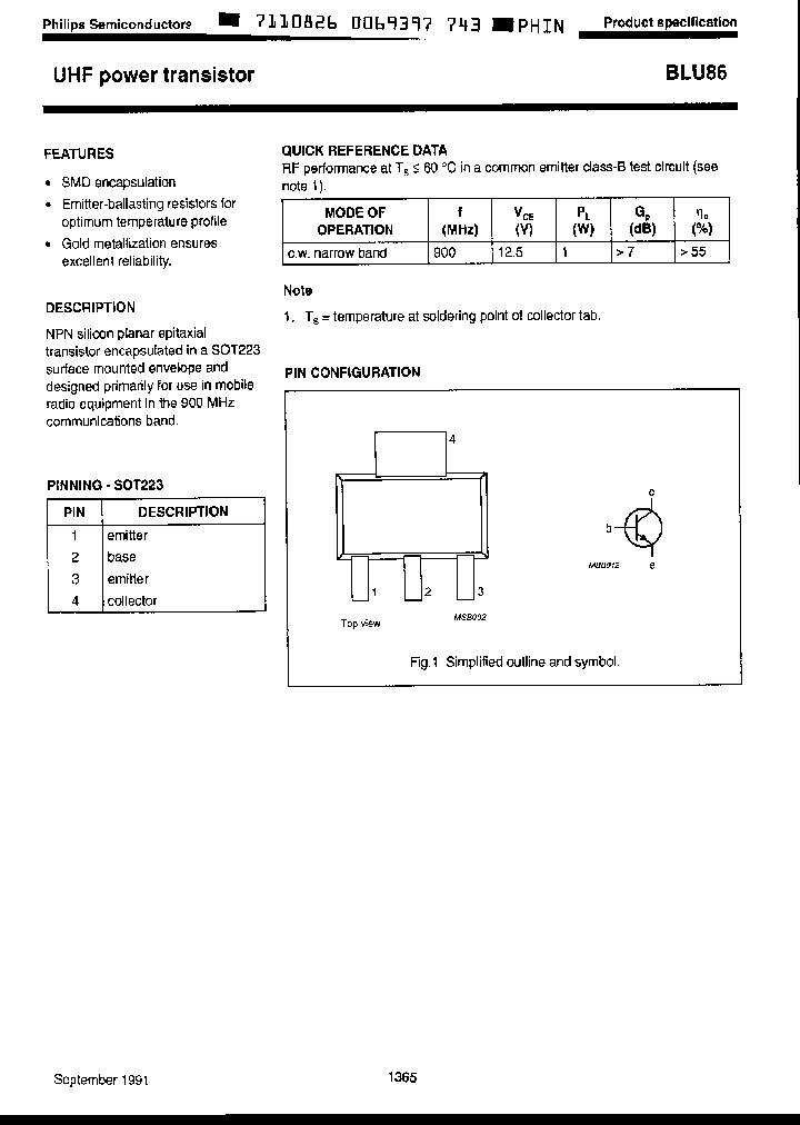 BLU86TR_2884987.PDF Datasheet
