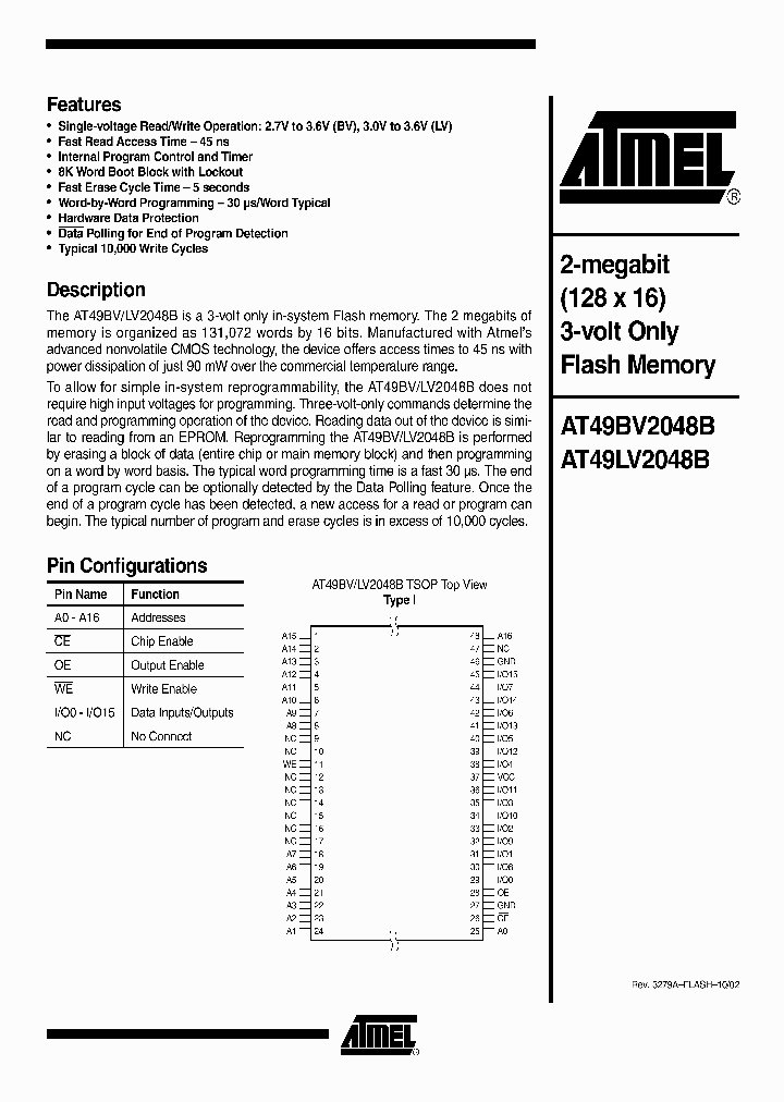 AT49LV2048B_2885267.PDF Datasheet