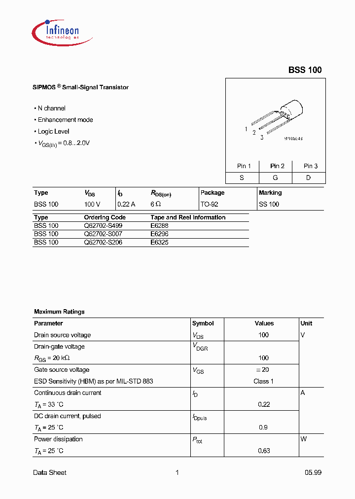 BSS100_2887294.PDF Datasheet