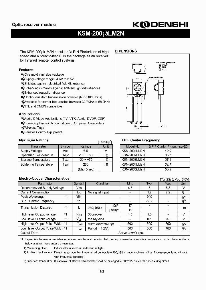 KSM-2001LM2N_2893270.PDF Datasheet