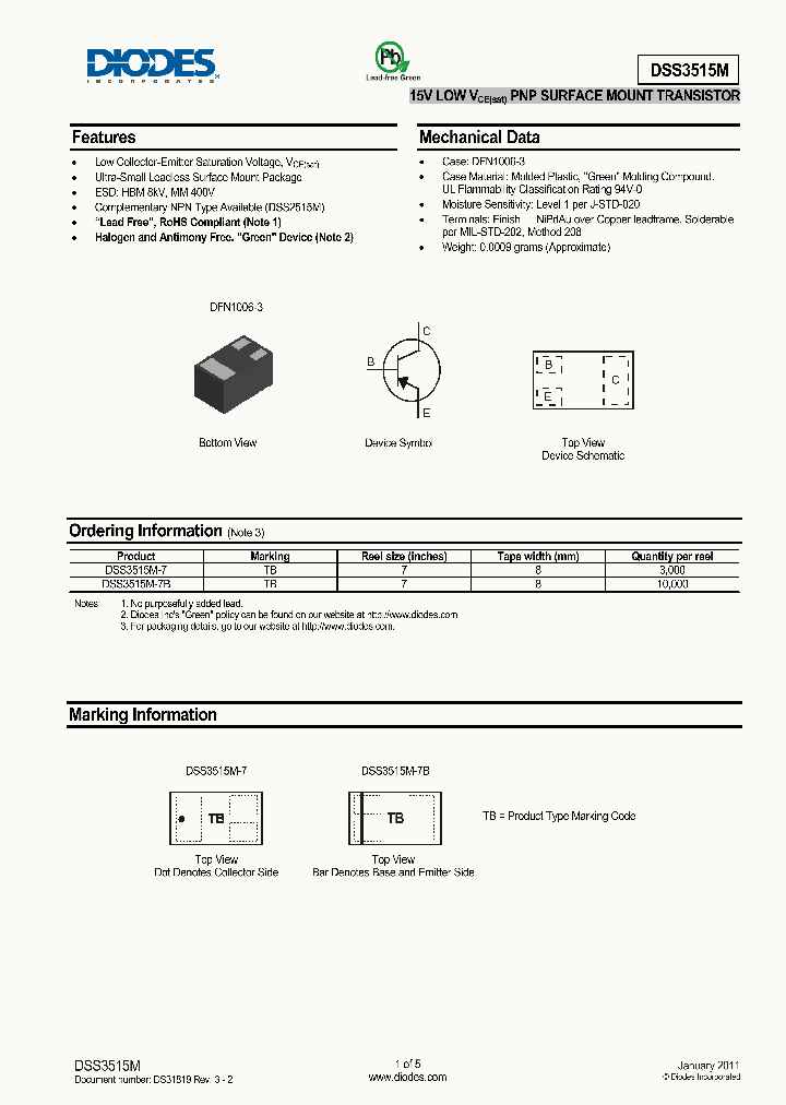 DSS3515M-7B_2901491.PDF Datasheet