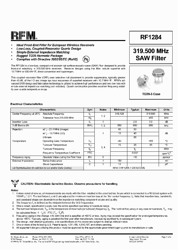 RF1284_2915754.PDF Datasheet
