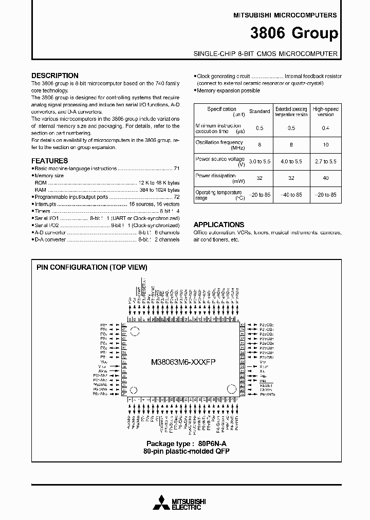 M38067MCD-158FP_2918410.PDF Datasheet