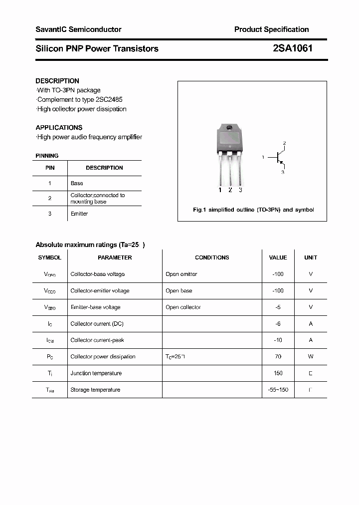 2SA1061_2918940.PDF Datasheet