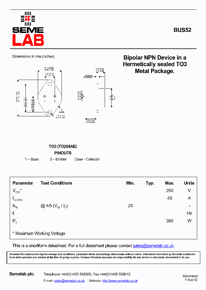 SFBUS52_2919487.PDF Datasheet