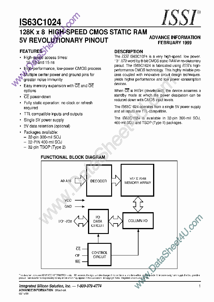 IS63C1024_2926521.PDF Datasheet