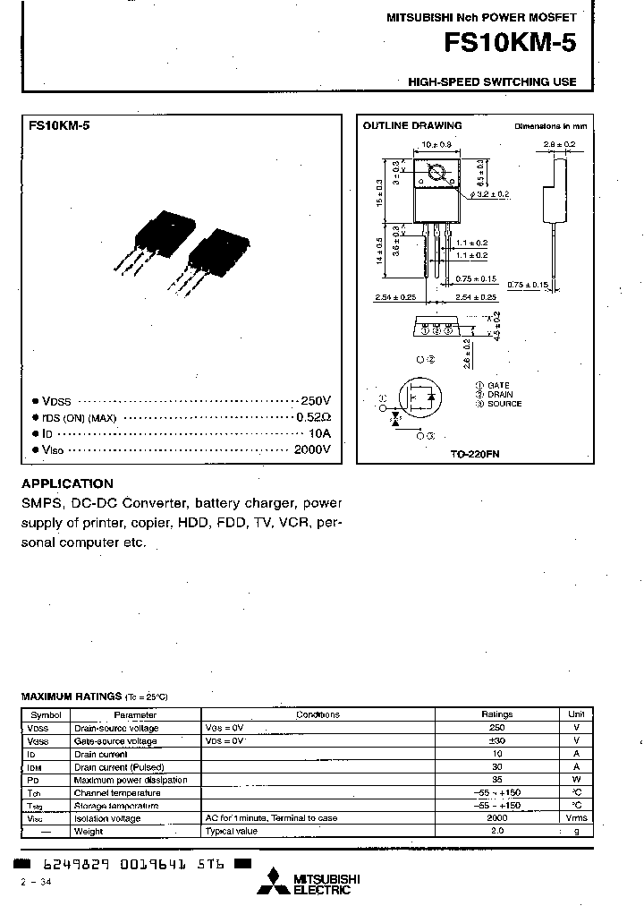 FS10KM5_2939175.PDF Datasheet