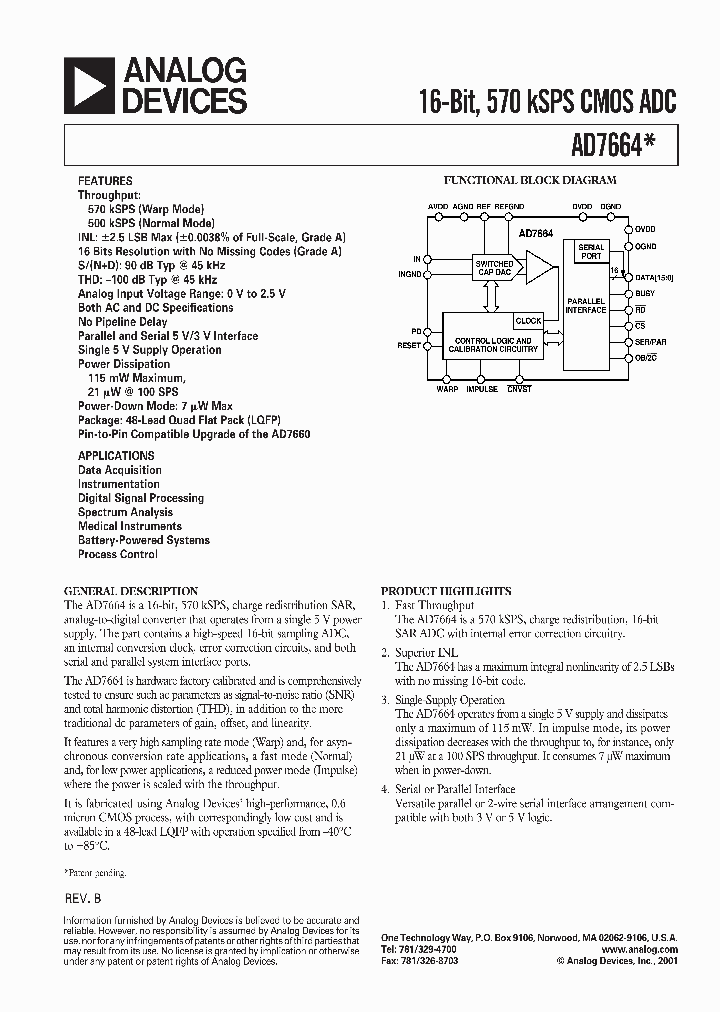 AD7664CSTRL_2951706.PDF Datasheet