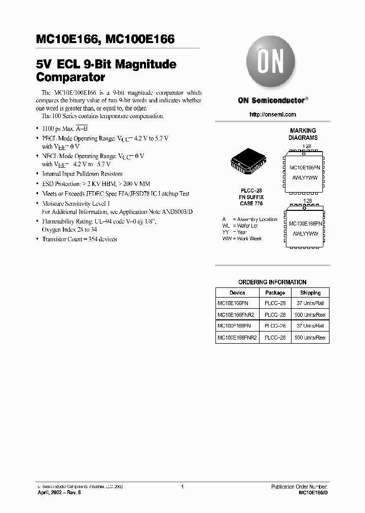 MC10E166-D_2952212.PDF Datasheet