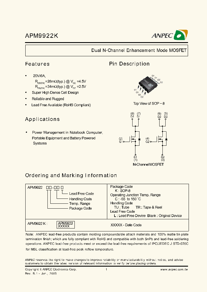 APM9922KC-TU_2967734.PDF Datasheet