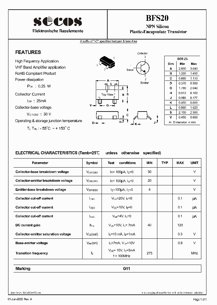 BFS20_2968033.PDF Datasheet