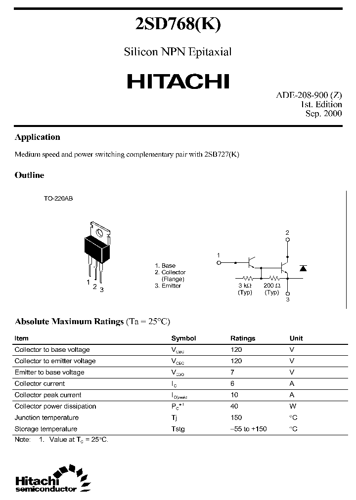 2SD768K_2970150.PDF Datasheet