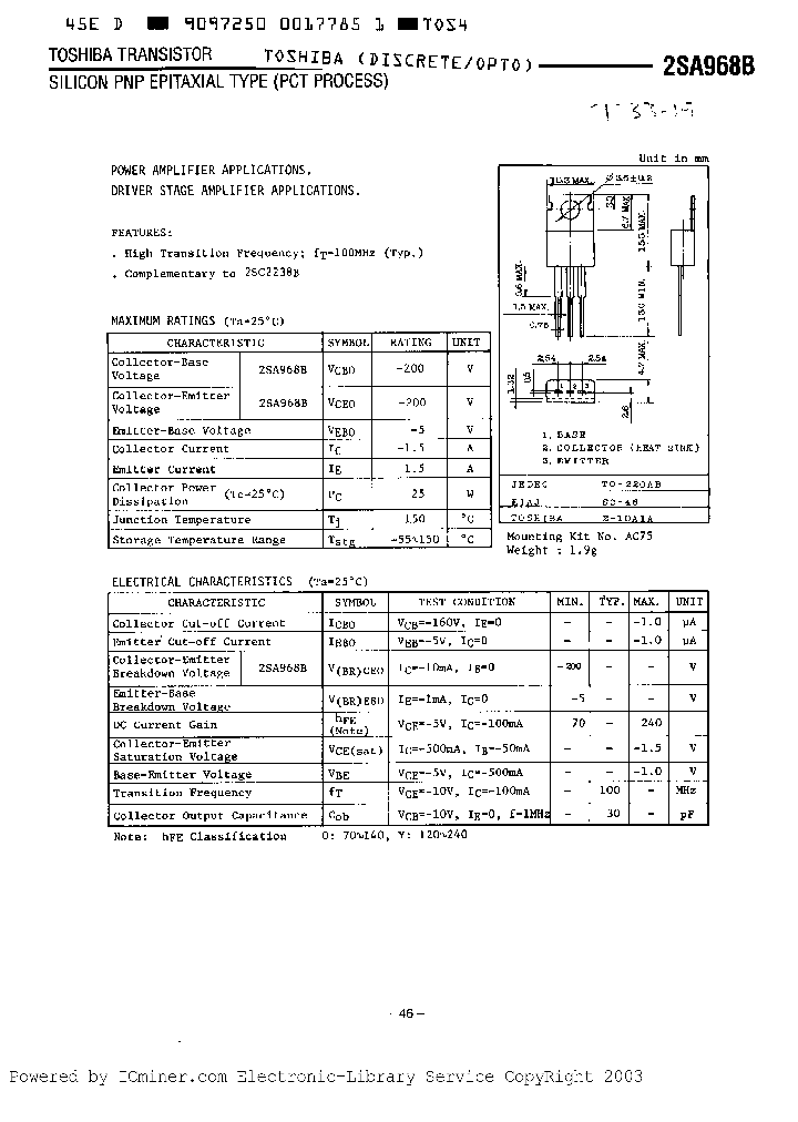 2SA968BY_2970146.PDF Datasheet