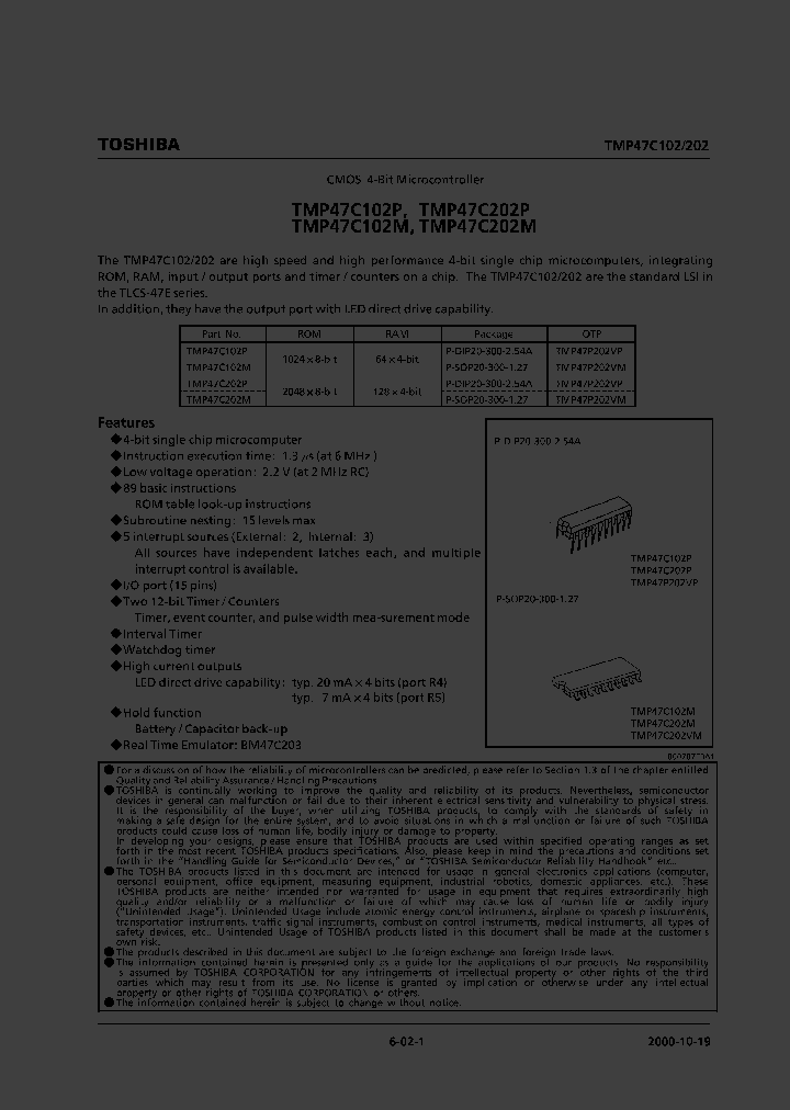 TMP47C102M_2972027.PDF Datasheet
