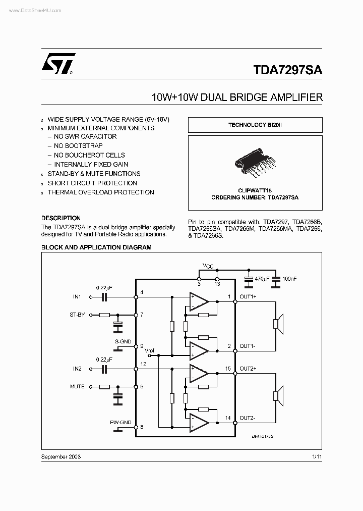 TDA7297SA_2975440.PDF Datasheet