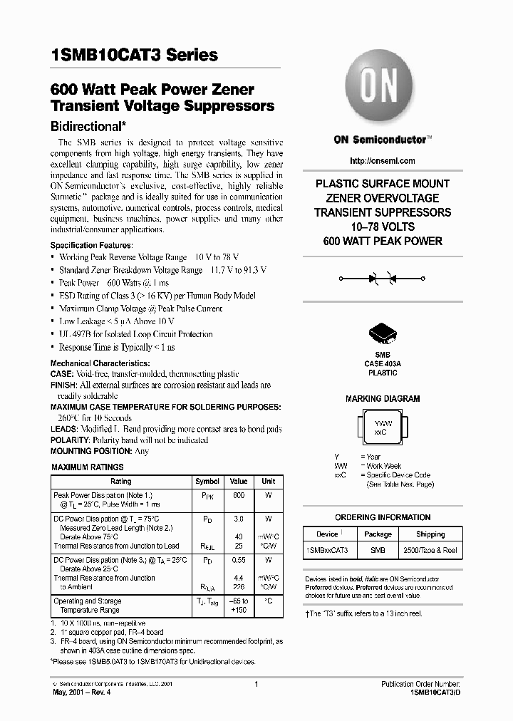 1SMB10CAT3D_2977469.PDF Datasheet