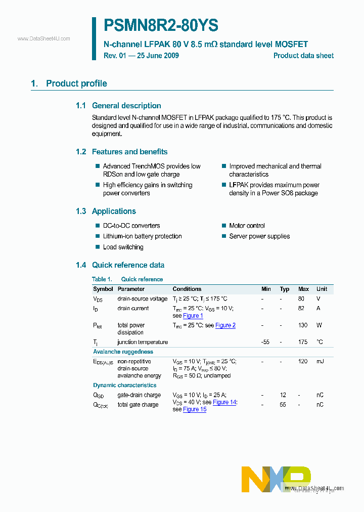 PSMN8R2-80YS_2981255.PDF Datasheet