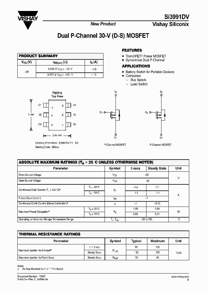 SI3991DV_2985301.PDF Datasheet