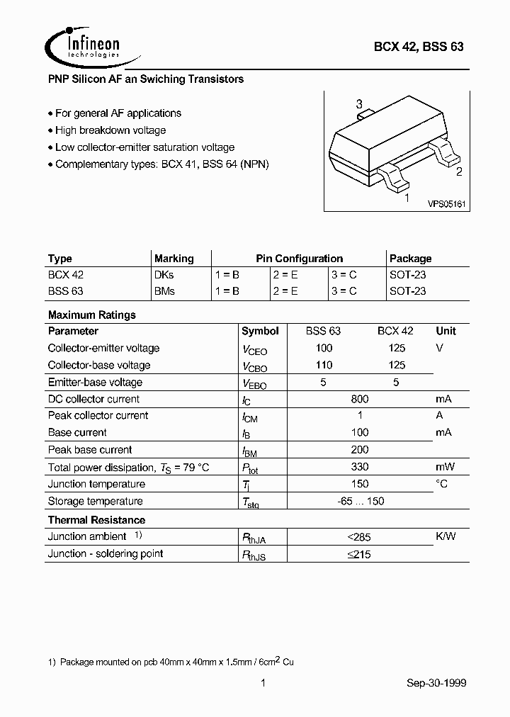 BSS63_2986194.PDF Datasheet