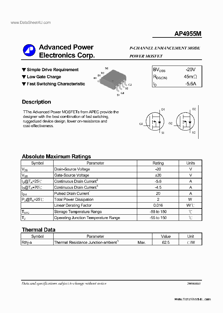 AP4955M_2994260.PDF Datasheet