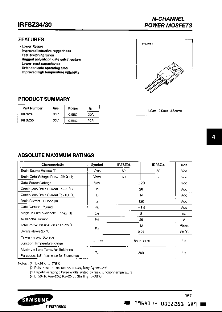 IRFSZ30_2995102.PDF Datasheet