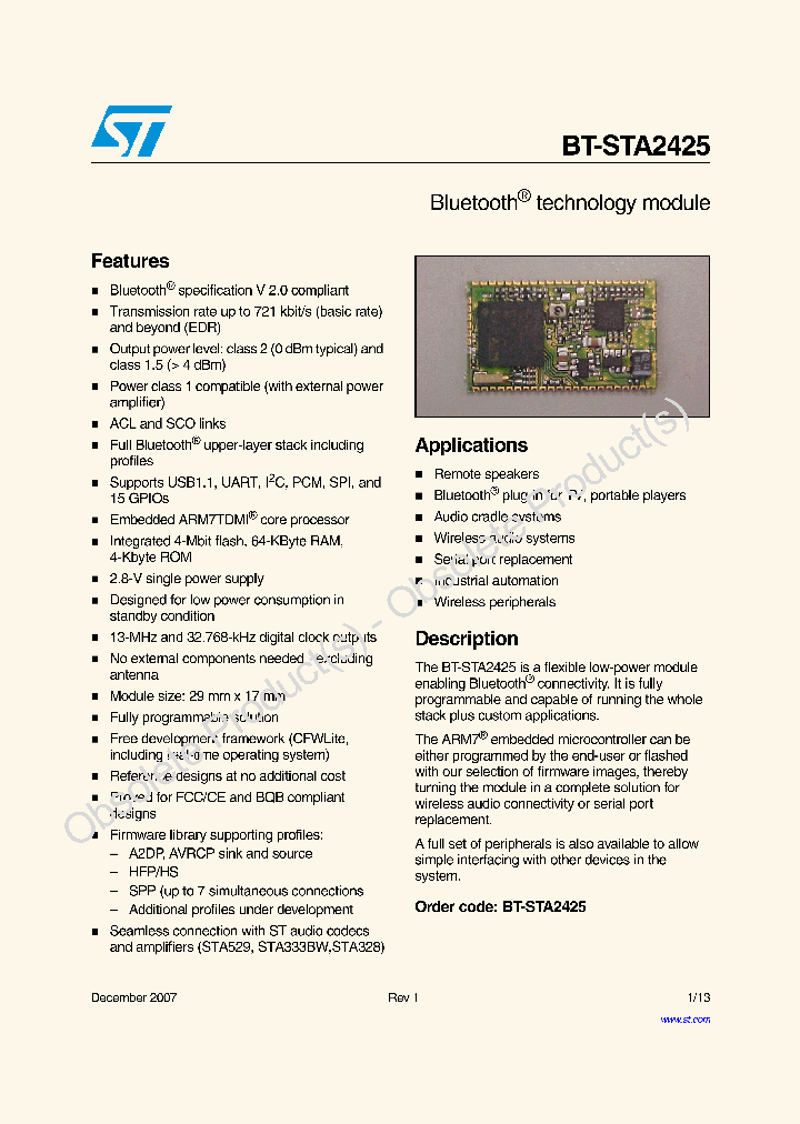 BT-STA2425_2999810.PDF Datasheet