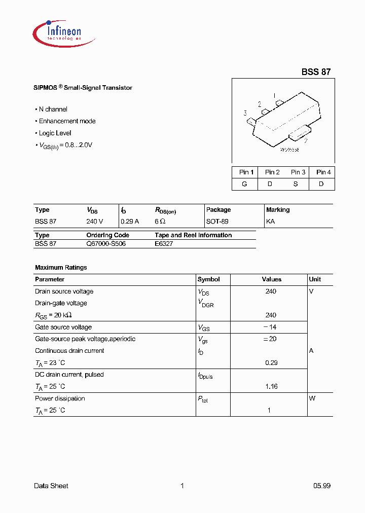 BSS87_3004310.PDF Datasheet