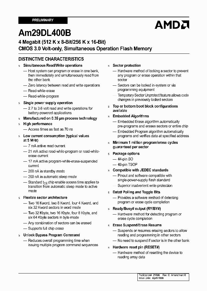 AM29DL400BT-120FC_3007297.PDF Datasheet