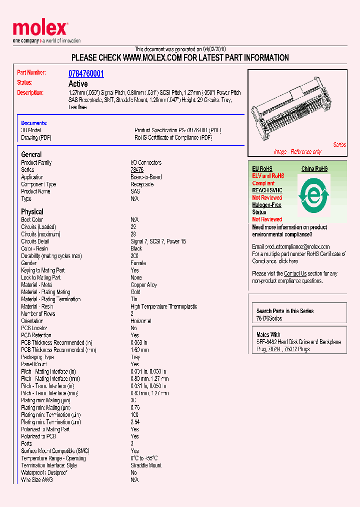78476-0001_3009131.PDF Datasheet