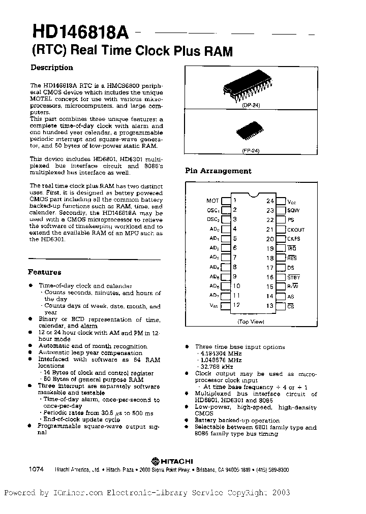 HD146818AP_3011197.PDF Datasheet