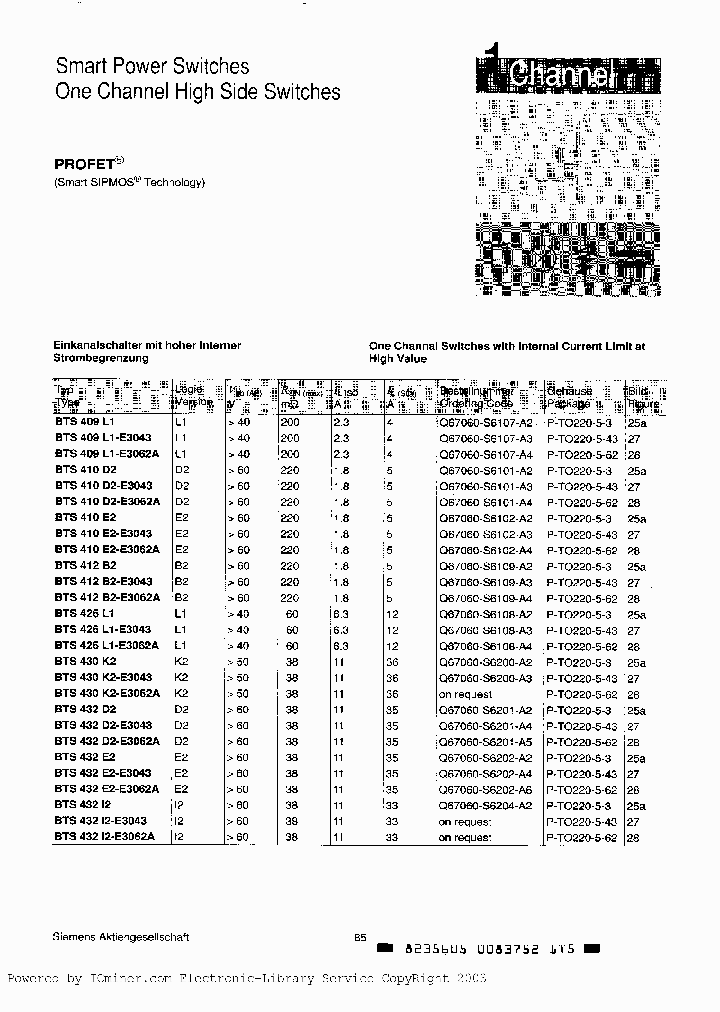 PROFET-SMARTPOWERSWITCHES_3007717.PDF Datasheet