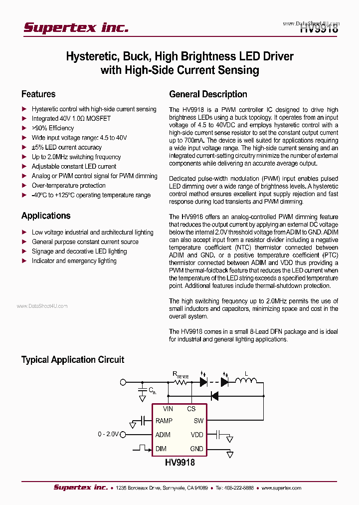 HV9918_3013275.PDF Datasheet
