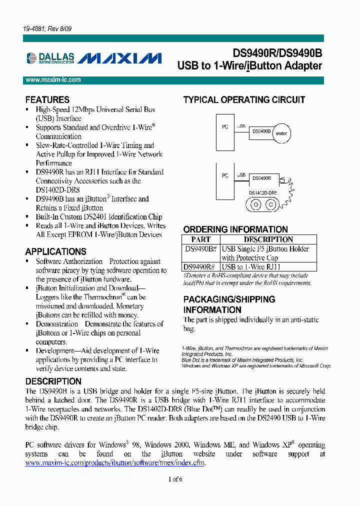 DS9490B_3025713.PDF Datasheet