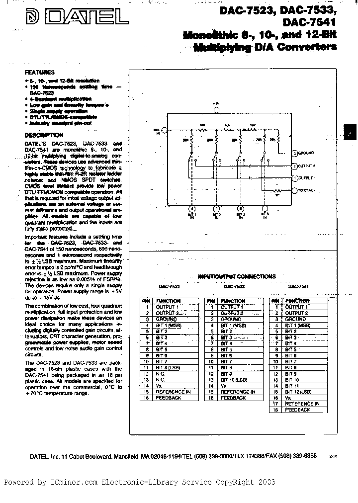 DAC-7541_3037073.PDF Datasheet