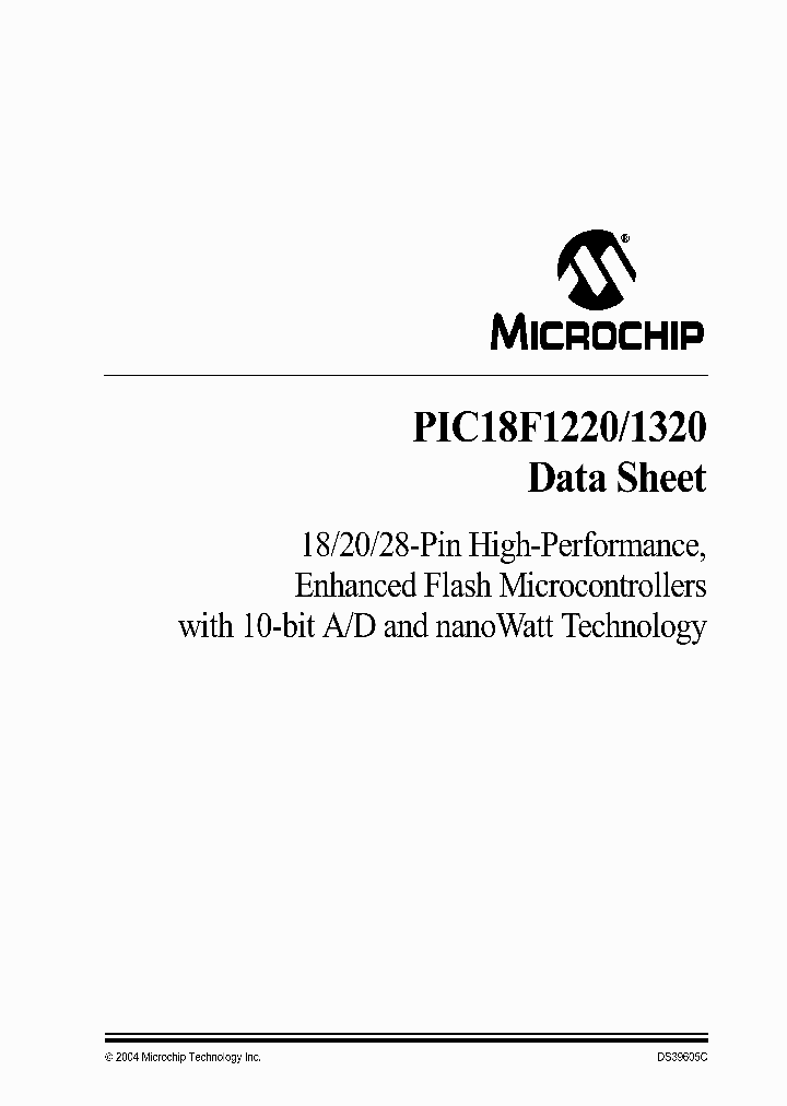 PIC18F1220_3045297.PDF Datasheet