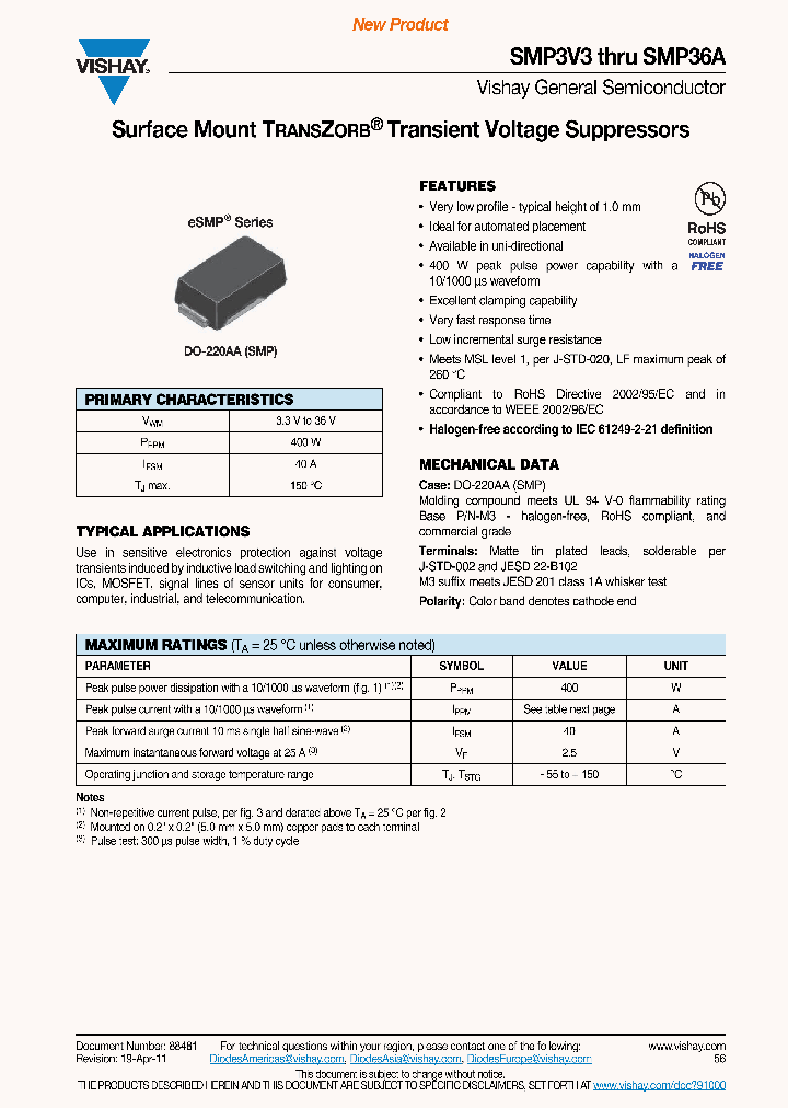 SMP11A-M3-84A_3046309.PDF Datasheet