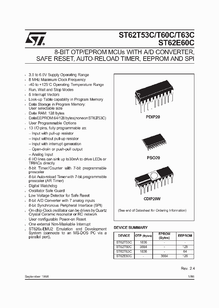 ST62E60C_3052176.PDF Datasheet