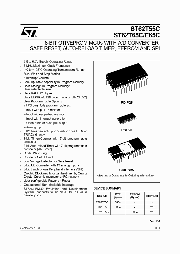 ST62E65C_3052209.PDF Datasheet