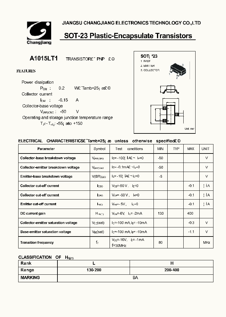 2SA1015LT1_3055799.PDF Datasheet