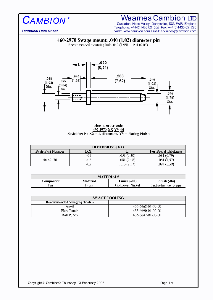 460-2970_3079535.PDF Datasheet