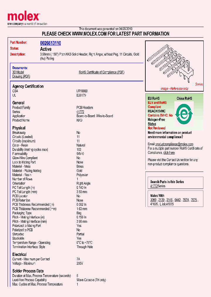 26-61-3110_3097084.PDF Datasheet