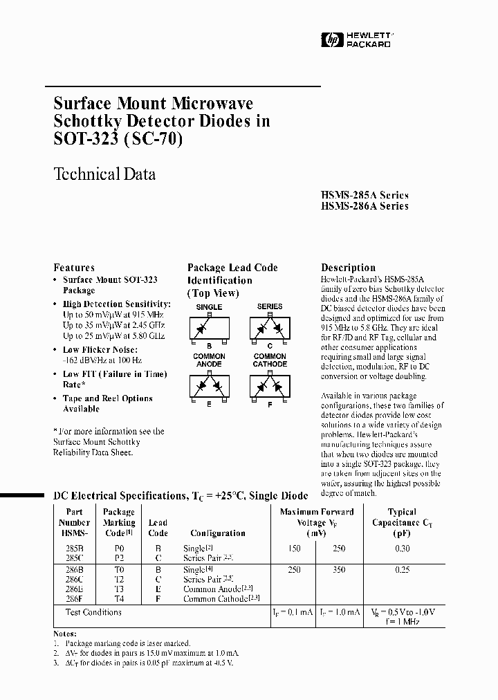 HSMS-286ASERIES_3099226.PDF Datasheet