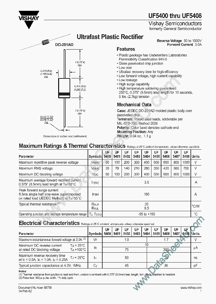 UF5400_3103926.PDF Datasheet
