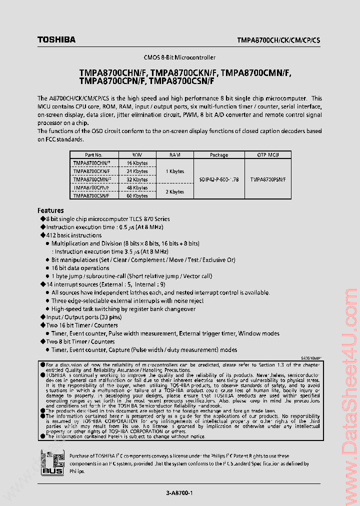 TMPA8700_3105054.PDF Datasheet