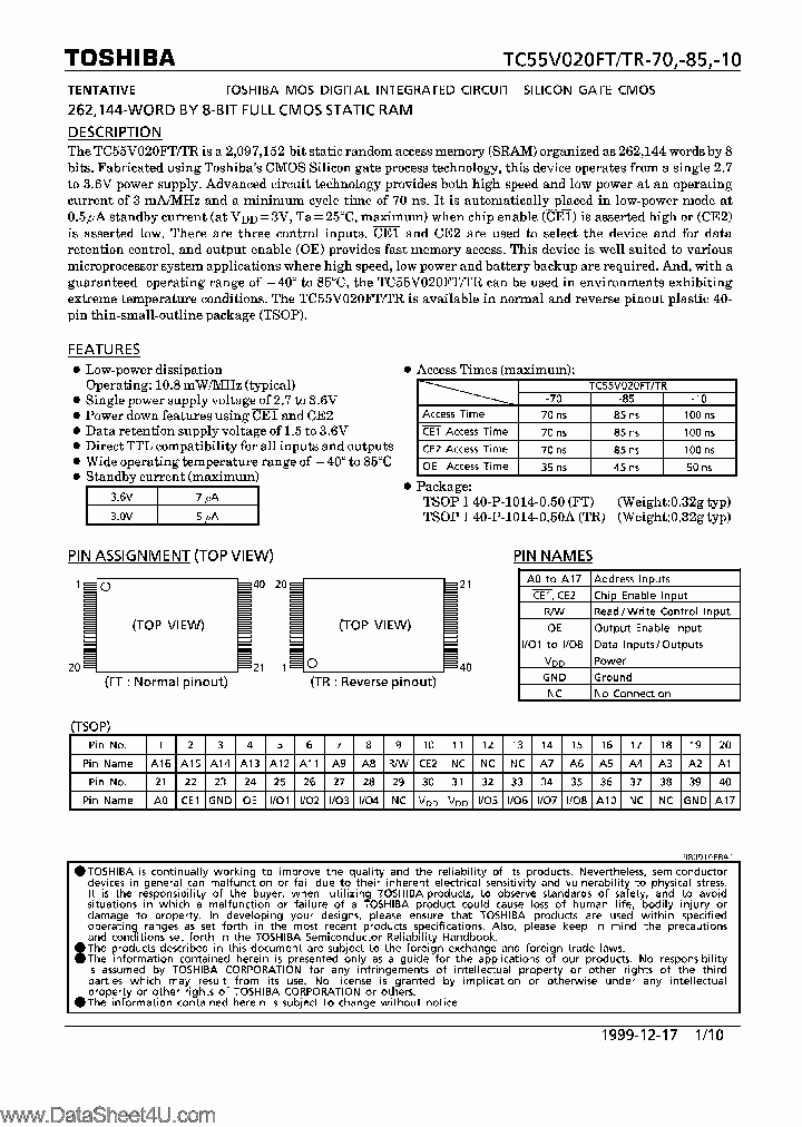 TC55V020FT_3105804.PDF Datasheet