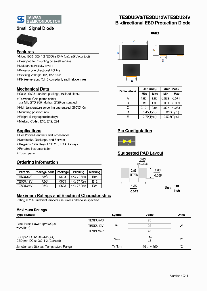 TESDU5V011_3108024.PDF Datasheet